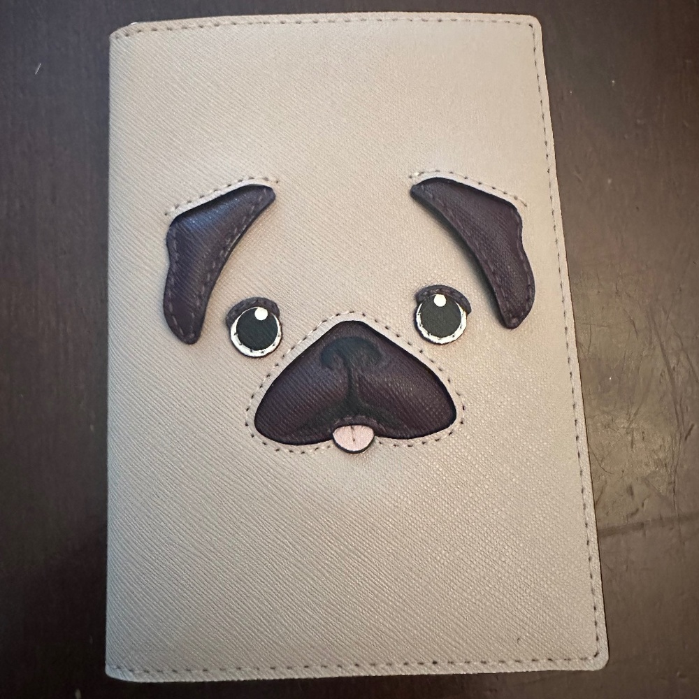 Kate Spade Year of the Dog Pug Passport Holder (New)